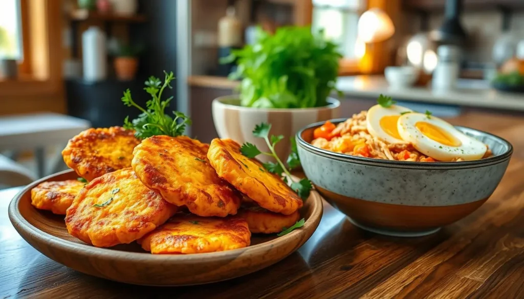 sweet Potato Ukoy with Palabok