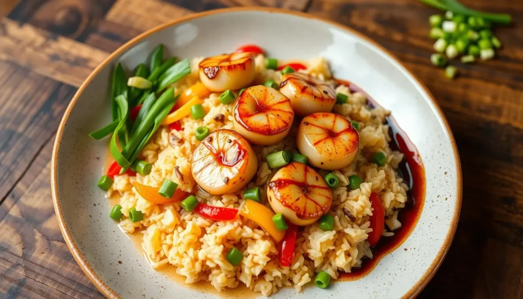 How to Add Scallops to a Stir Fried Rice Recipe