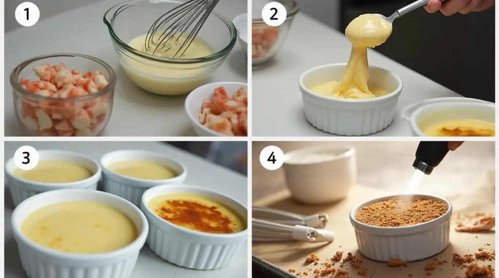 step by step crabe brulee recipe